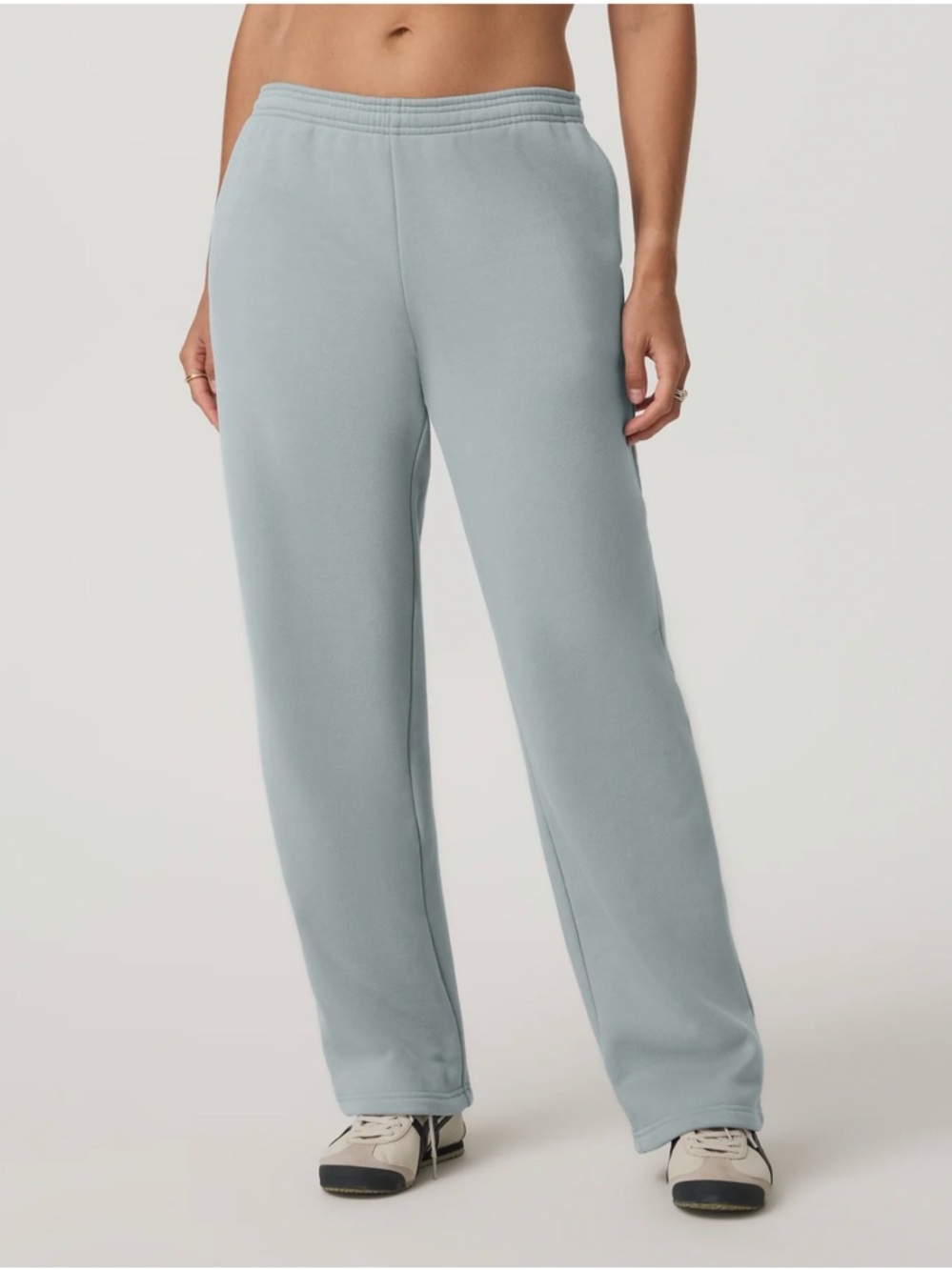 Vuori Restore Relaxed Wide-Leg Sweatpants in Light Blue